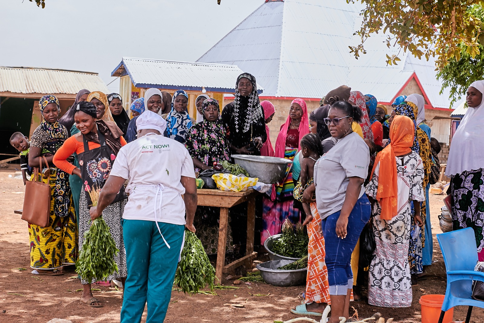 Cooking demonstration for women in gantiga 6