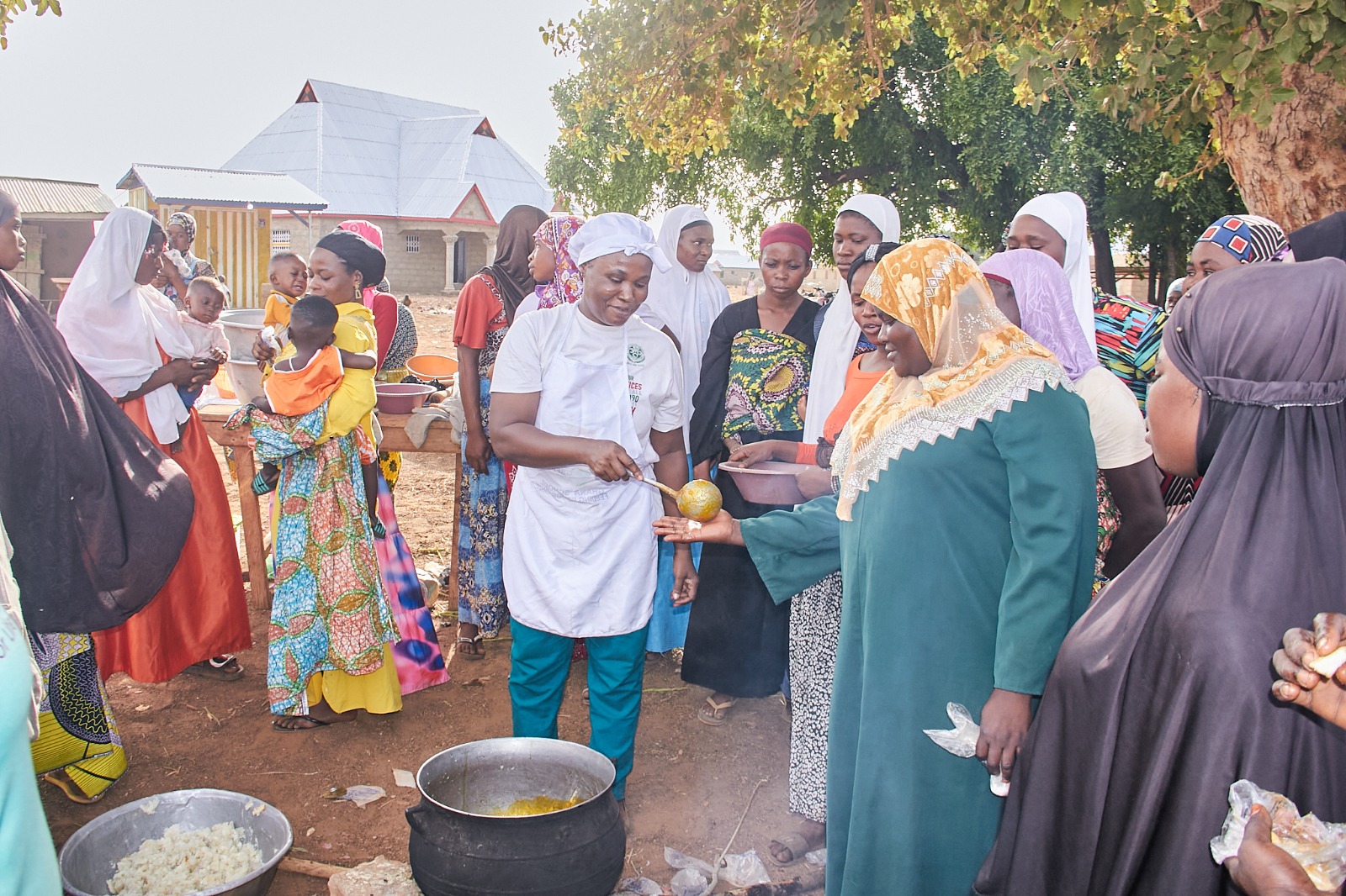 Cooking demonstration for women in gantiga 7