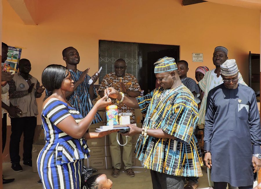 Photo from: NABOCADO and CRS Ghana hand over rehabilitated classroom blocks to Tarikom Basic School