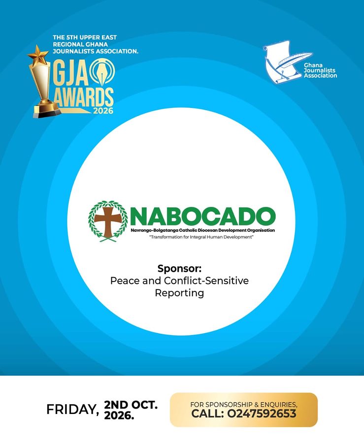 Photo from: NABOCADO Presents Peacebuilding Reporting Award at GJA Upper East Awards 2026