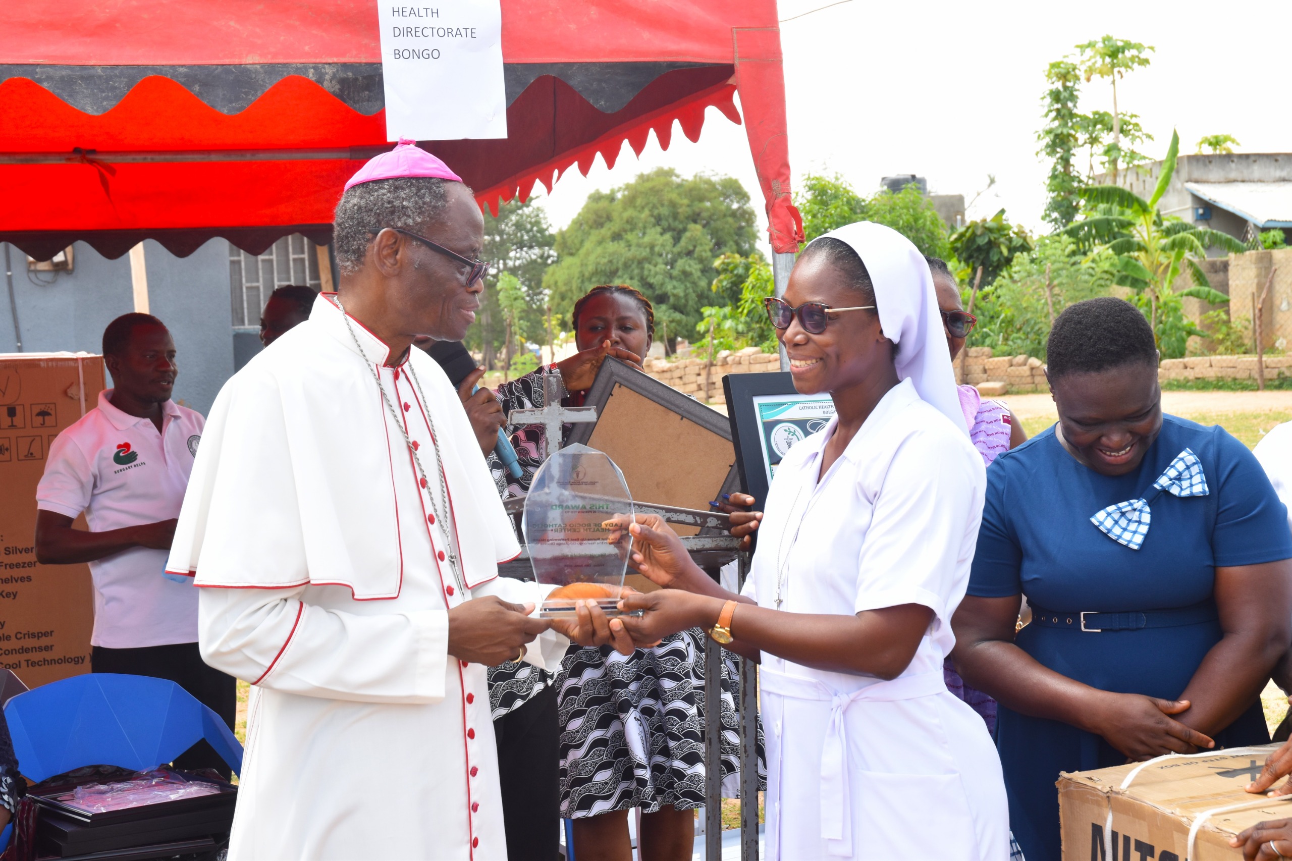 Staff receiving awards