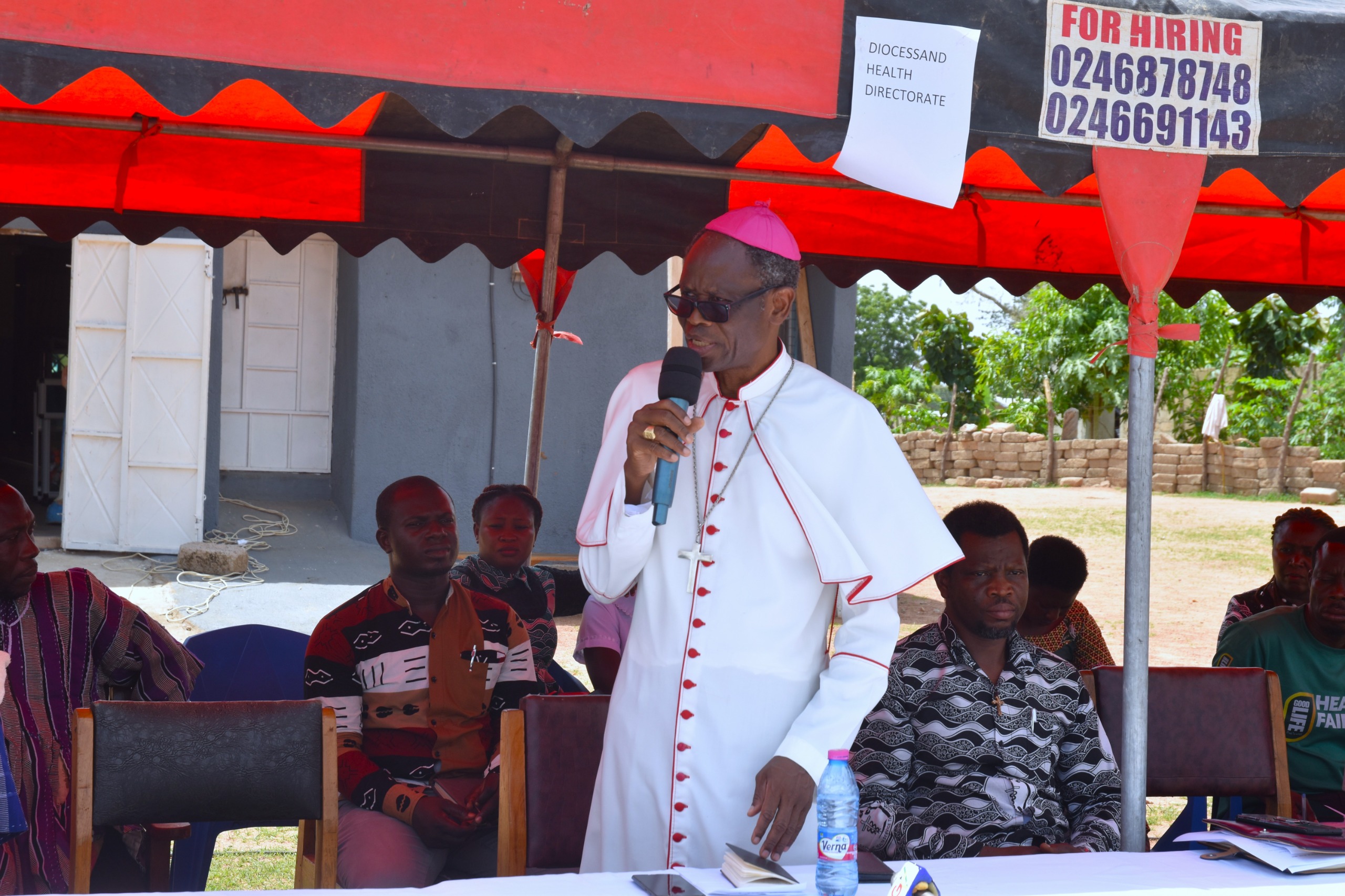 Bishop Agyenta delivering his message