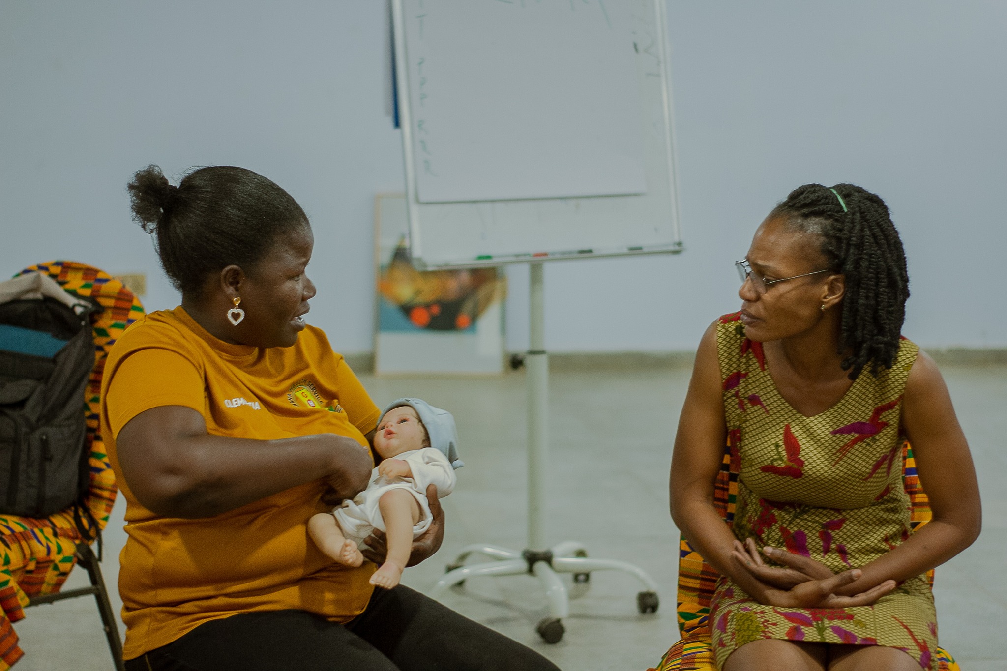 Nursing baby demonstration